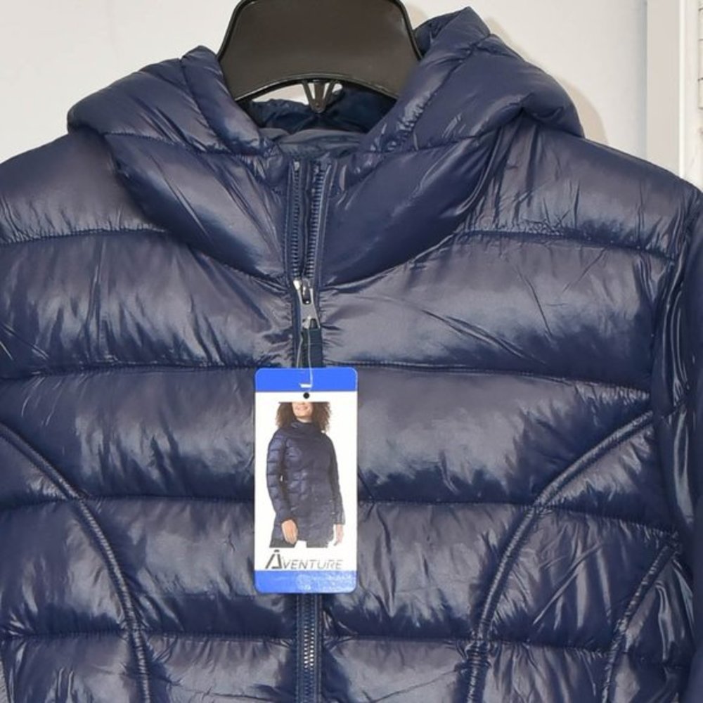 Ladies' 3/4 Length Puffer Jacket in Blue Aventure - Picture 5 of 8